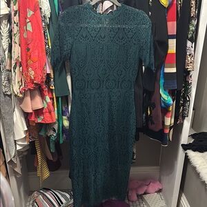 Just Me size Small, Vici, Elegant Green Lace Dress